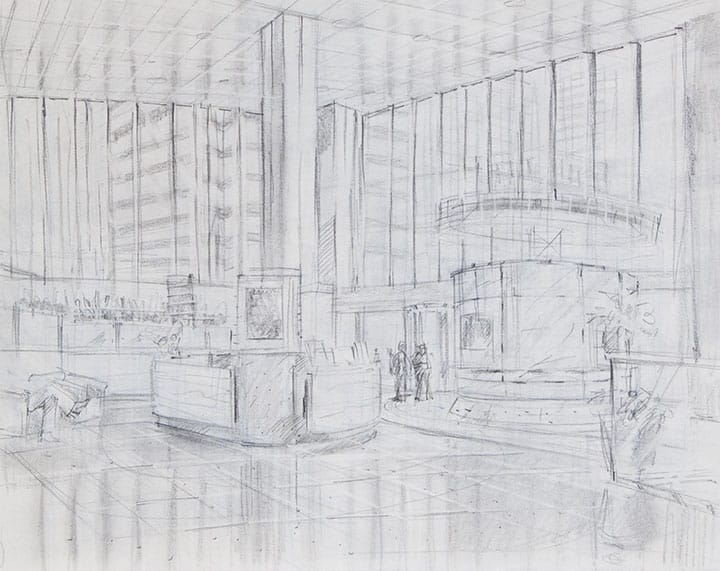 Ruth Tait sketch from Architectural motifs