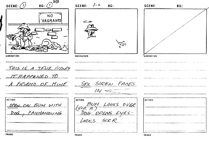 Ruth Tait storyboard art