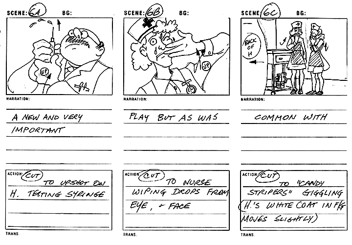 Ruth Tait storyboard art