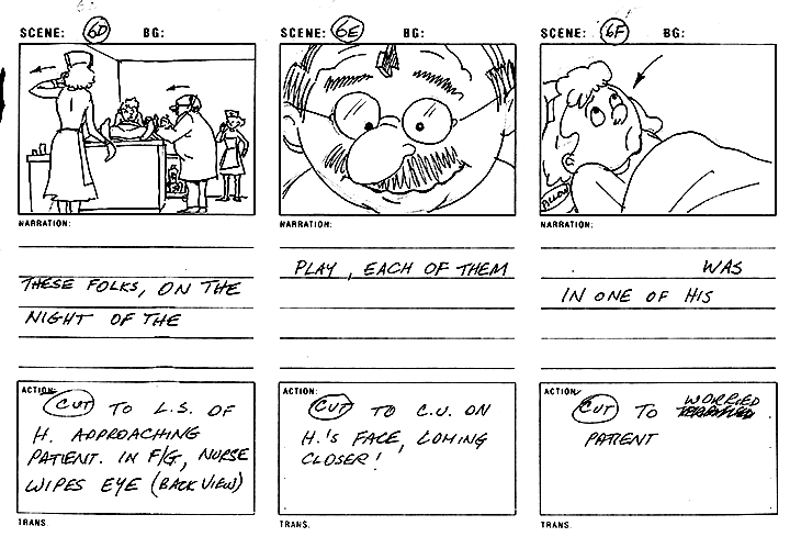Ruth Tait storyboard art