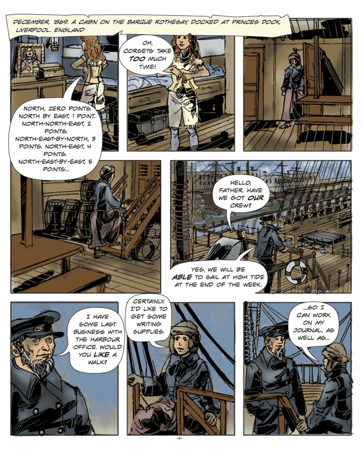 image of Bessie Hall Graphic Novel page full image description link below