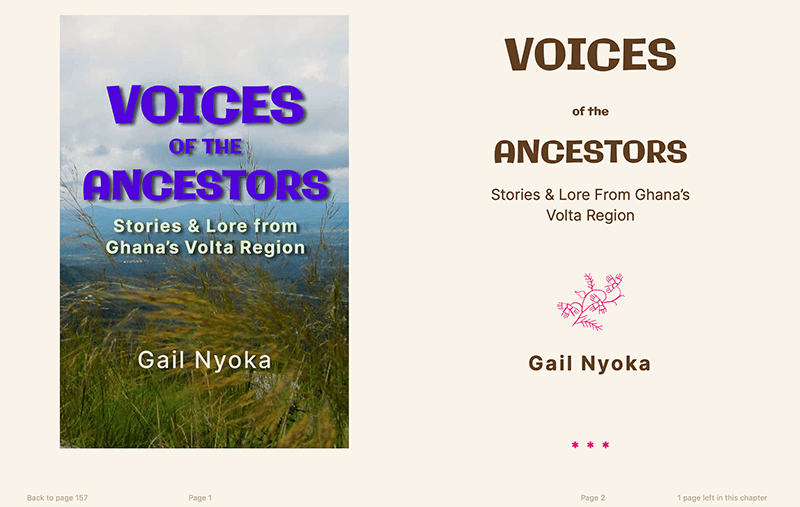 screen shot of ebook design layout by Ruth Tait