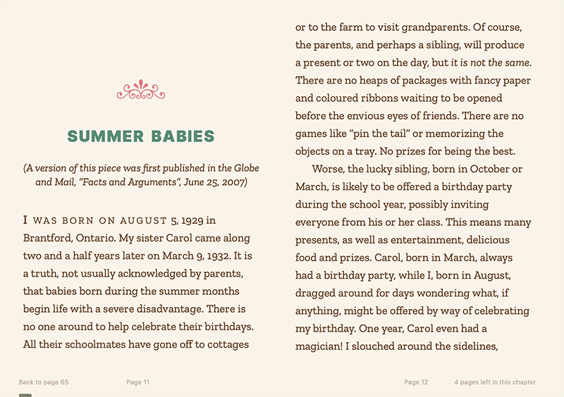 screen shot of ebook design layout by Ruth Tait